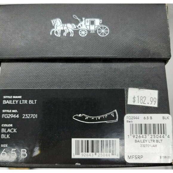 COACH BAILEY LEATHER BALLEY FLATS WOMEN SHOE FG2944 BLACK SIZE 6.5 $188 - Picture 10 of 11